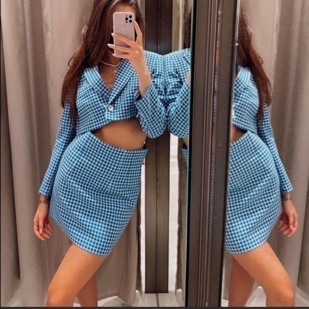 ZARA plaid Mini skirt 7385/163